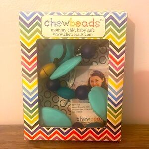 Chewbeads Teething Necklace in Blue and Green